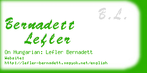 bernadett lefler business card